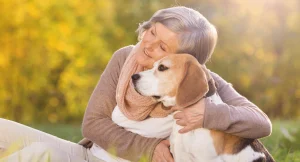 Dame avec son chien